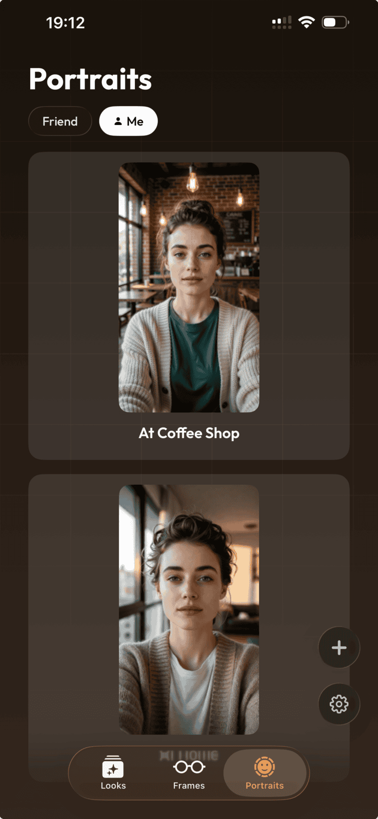 Face scan portrait screen